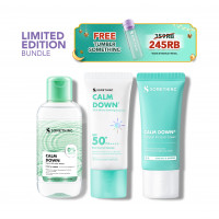 [3 PCS] CALM DOWN Moisturizer 25gr x Sunscreen 25ml x Micellar Water 100ml