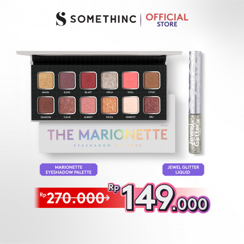 [2 PCS] Eye Make Up Bundle (Eyeshadow + Jewel Glitter Liquid)