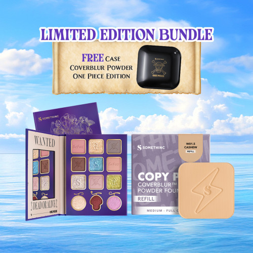 [2 PCS] One Piece - Eyeshadow + Refill Coverblur Powder Foundation